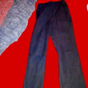 Vintage The J. Peterman Company Suede Black Pant Size L